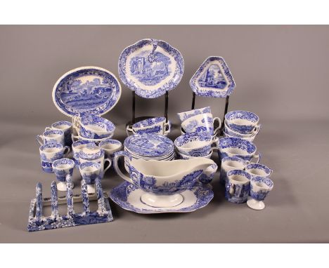 A quantity of various blue and white Spode "Italian" dinnerwares