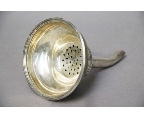 A George III Irish Silver Wine-Funnel, Maker's Mark Rubbed, ?B, Possibly for Gustavus Byrne, Dublin, Possibly 1813, of typica