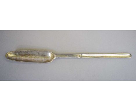 A George I Silver Marrow-Scoop, Maker's Mark Lacking, London 1723, of typical form, 20.5cm long, 1oz 6dwt, 43gr