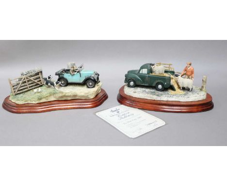 Border Fine Arts Vehicle Models, comprising 'To the Tup Sale', model No. by David Walton, limited edition 1173/1850, on wood 