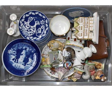 Collection of Royal Copenhagen Plates, Beatrix Potter figures, Cottages and a Kodak camera etc