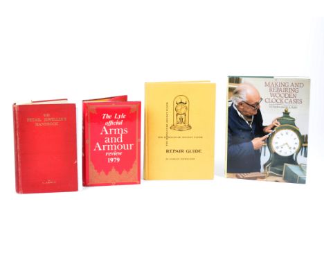 A collection of books mainly relating to horology, including 'Britten's Old Clocks and Watches and their Makers', ninth editi