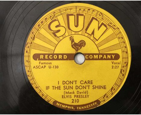 ELVIS - I DON'T CARE IF THE SUN DON'T SHINE (OG 78 - SUN 210). A brilliant original 10" shellac record by Elvis to include I 