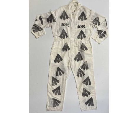 A boilersuit ('Alexandra' label, 116cm, euro size 58) appearing to have handpainted designs in the style of those worn for th