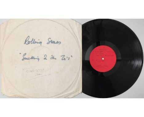 THE ROLLING STONES - SUCKING IN THE SEVENTIES LP (UK TEST PRESS - CUNS 39112). A rare Rolling Stones gem, a 'white label' tes