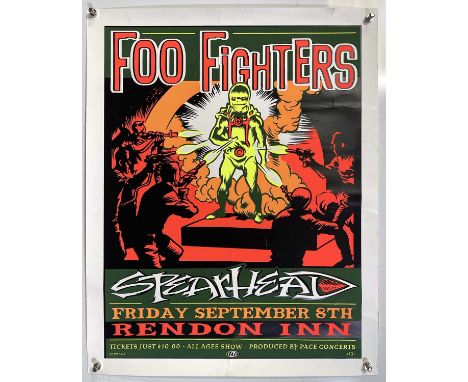A concert poster, advertising Foo Fighters with support from 'Spearhead', Rendon Inn, New Orleans, September 8th 1995. Measur