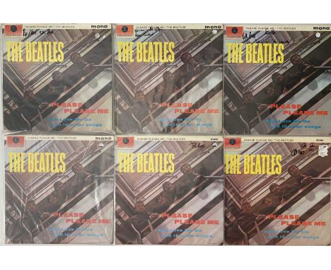 THE BEATLES - PLEASE PLEASE ME LP COLLECTORS PACK (MULTIPLE PRESSINGS). A fine selection of 6 copies of the Beatles debut LP 