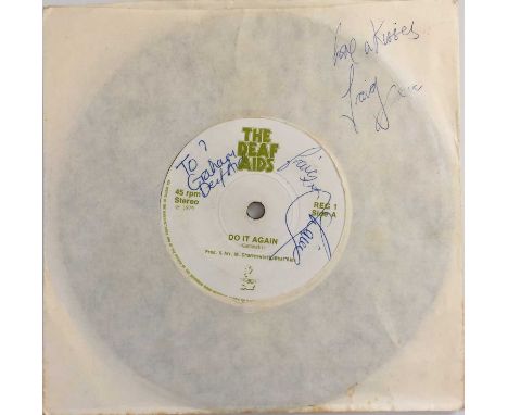 THE DEAF AIDS - DO IT AGAIN EP (REGIONAL RECORDS - REG 1 - SIGNED). Cracking DIY Power Pop EP from The Deaf Aids released in 