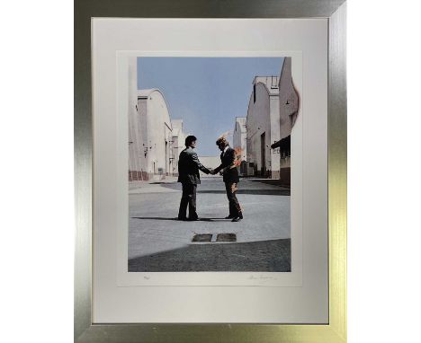 A mounted, framed and glazed limited edition print (88/295) of a work by Storm Thorgerson used for Pink Floyd's 'Wish You Wer