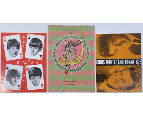 Concert programmes to inc: Chris Montez / Tommy Roe / The Beatles package tour programme March 1963, 'Four Aces' programme Oc