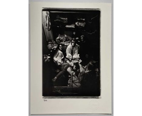 A silver gelatin print (12x16") of an image by Michael Cooper, depicting The Rolling Stones in Marrakesh. Limited edition #1/