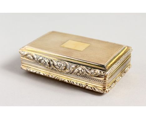 A GEORGE IV ENGINE TURNED SNUFF BOX. London 1821. Maker: TP.