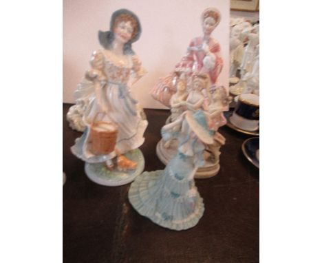 Five various Royal Worcester and other figures