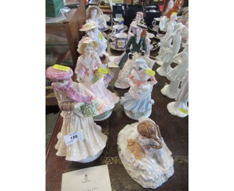 A collection of 8 various Royal Worcester figures