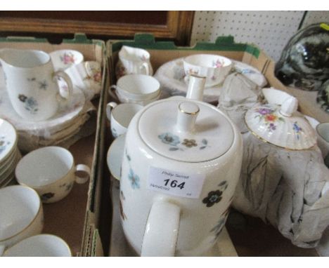 Two boxes of assorted Royal Worcester and other teaware