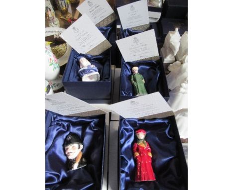 Six Royal Worcester limited edition snuffers, to include Connoisseur collection, etc.