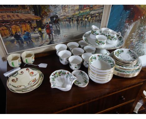 A collection of miscellaneous ceramic including dishes, plates and teacups 