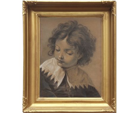 FOLLOWER OF GIOVANNI BATTISTA PIAZZETTA (1682-1754, ITALIAN)   Head and shoulders portrait of a young boy gazing to his right