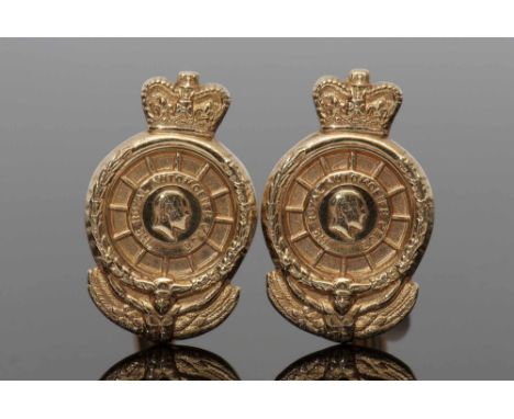 Pair of gent's 9ct gold cuff links "The Royal Automobile Club" with swivel fittings and maker's/sponsor's mark JS, 14.3g