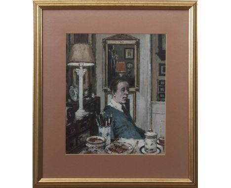 AR Peter Arthur Brannan (born 1929)  Self portrait  mixed media on card, 24 x 20cm