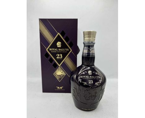 Royal Salute 23YO Blended Scotch Whisky (1)
Aberfeldy 21YO (1)
Lying at LCB Barking
The proceeds from this lot will be donate