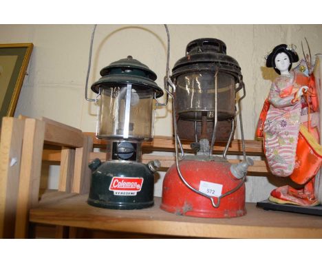 Coleman kerosine lamp and a tilley lamp (2)