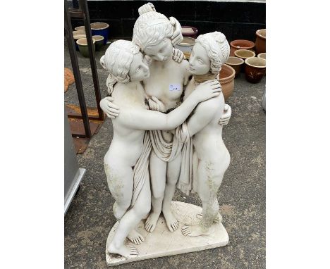 Modern garden statue, The Three Graces