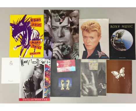 STONES/BOWIE/FLOYD PROGRAMMES. Nine programmes for various rock/pop concerts to include: David Bowie Serious Moonlight 1983, 