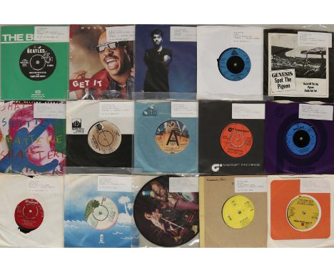 70's-80's Artists - 250+ 7" 70's-80's Artists - Artists/Cat.Numbers include Rolling Stones - Shattered (RS 19310), Genesis - 