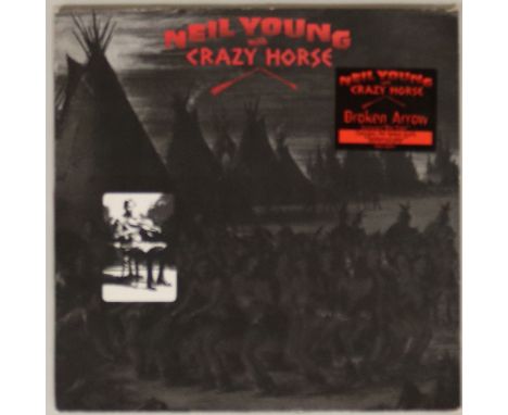 NEIL YOUNG - BROKEN ARROW. The seldom seen deleted 1996 double LP from Neil Young with Crazy Horse (EU 9362-46291-1). Both re