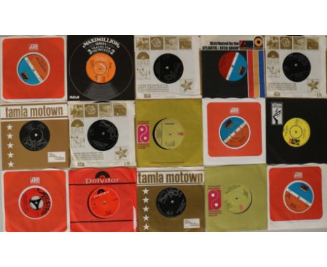 SOUL 45s. Superb clean collection of 92 x floor filling 45s! Artists/cat. numbers include Sam Cooke (RCA 2256), The Isley Bro