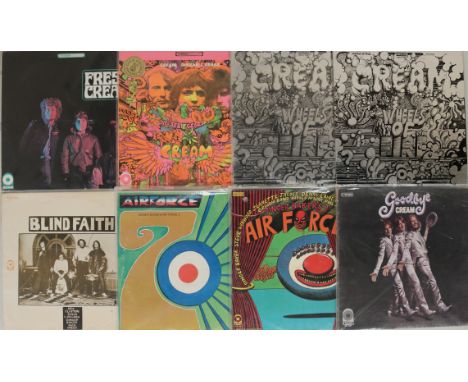 CREAM & RELATED - LPs. Major collection of 35 x LPs featuring Cream and related members (12 x Cream, 16 x Clapton, 4 x Ginger