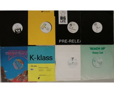 HOUSE/GARAGE/TECHNO/RAVE. Expert collection of around 116 x 12" with 9 x LPs loaded with many DJ white labels/promos. LPs to 