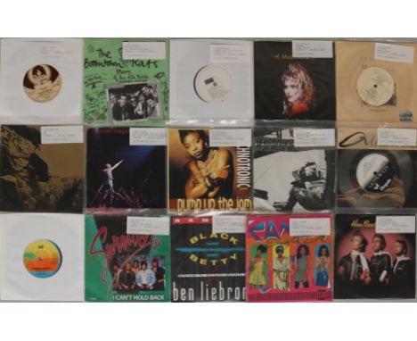 70's-80's Artists - 250+ 70's-80's Artists 7" - Artists/Cat.Numbers include Graham Parker And The Rumour - Hey Lord Don't Ask