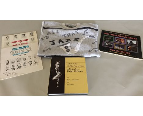 SIGNED BUDDY DEFRANCO BOOK / JAZZ CALENDARS. To include a copy of 'A Life in the Golden Age of Jazz' by Zammarchi and Mas, si