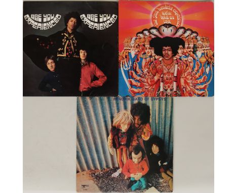 JIMI HENDRIX - 1ST UK TRACK PRESSING LPs. Wild trio of 1st UK pressings from Buster. Titles are Axis: Bold As Love (mono 6120
