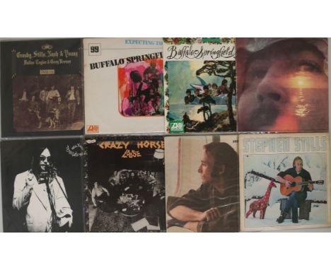 CSNY & RELATED LPs. Neat selection of 17 x LPs. Titles include Déjà Vu (UK plum Atlantic 2401001 - very nice Ex/Ex copy), Exp