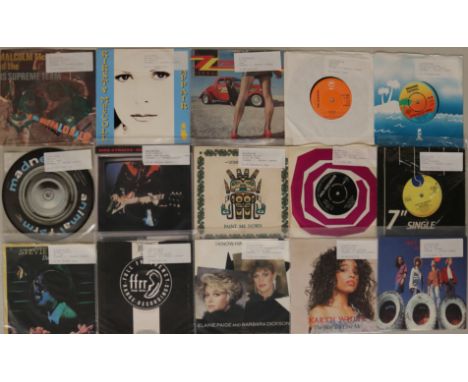 70's-80's Artists - 250+ 70's-80's Artists 7" - Artists/Cat.Numbers include Spandau Ballet - Paint Me Down (CHS 2560), Dire S