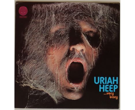 URIAH HEEP - VERY 'EAVY VERY 'UMBLE (UK 1ST VERTIGO SWIRL 6360 014). A very clean 1st UK pressing of the hard hitting 1970 LP