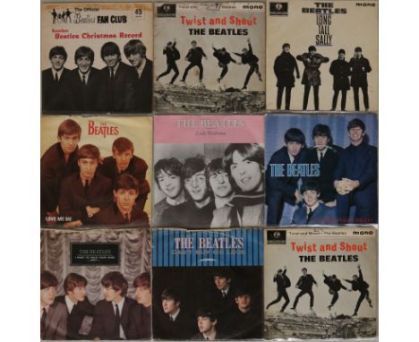 BEATLES - 7"/EPs. Fab collection of 15 x 7"/EPs and a Christmas flexi with overseas pressings too. Titles include Another Bea