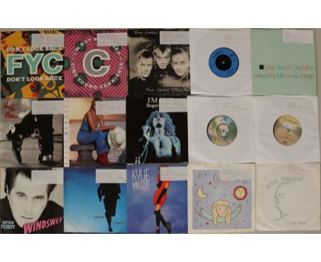 70's-80's Artists - 250+ 70's-80's Artists 7" - Artists/Cat.Numbers include Bryan Ferry - Windswept (FERRY 3), The Waterboys 