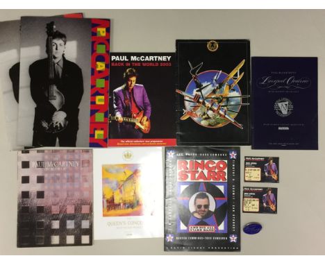 PAUL MCCARTNEY PROGRAMMES. a collection of 4 Paul McCartney programmes to include The Paul McCartney World Tour 1989, Paul Mc