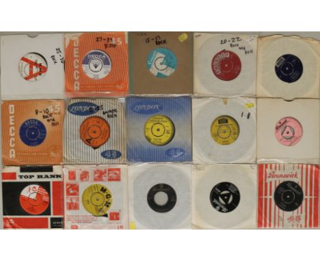 7" MAJOR LABEL SINGLES. A fab collection of around 100 x 7" from labels including Brunswick, MGM, Philips, Coral, Top Rank, P