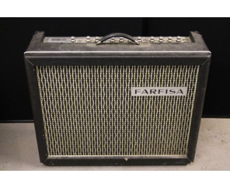 FARFISA AMPLIFIER. A vintage TR70-0S Farfisa amplifier with a transistor solid state amp section. Plug removed prior to consi