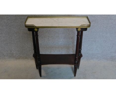 An empire style marble topped console table. 79x69cm 