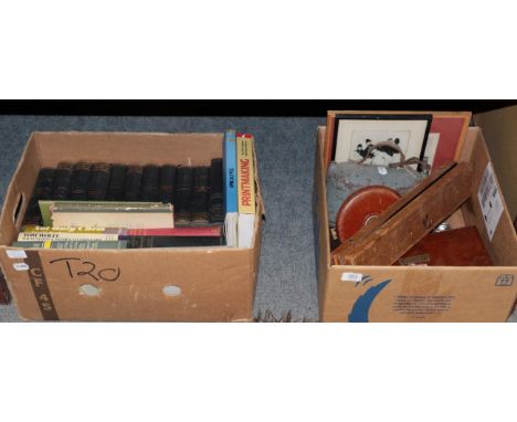 Three cased sets of draftsman's instruments including compasses, protractors, slide rules etc, together with an unsigned pen 