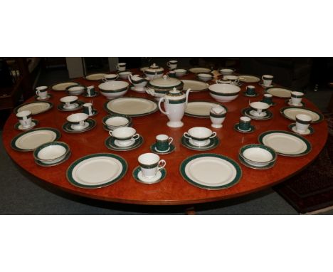 A Royal Worcester Damask pattern, tea, coffee and dinner set 