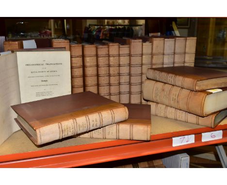 ANTIQUARIAN TITLES, Eighteen volumes of Philosophical Transactions Of The Royal society, abridged by G. Dutton et al, 1665-18