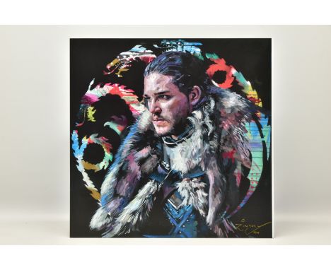 ZINSKY (BRITISH CONTEMPORARY) 'WINTER IS COMING', a signed limited edition print depicting a portrait of Kit Harington as Jon
