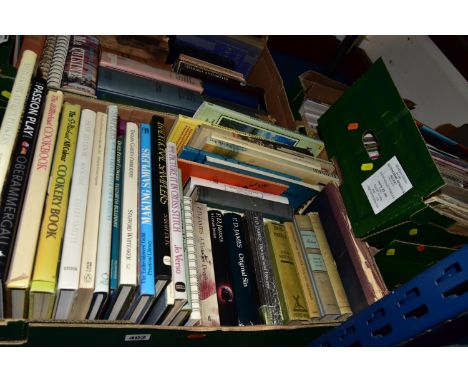 BOOKS &amp; MAPS, four boxes containing approximately ninety-five book titles in hardback and paperback formats, subjects inc